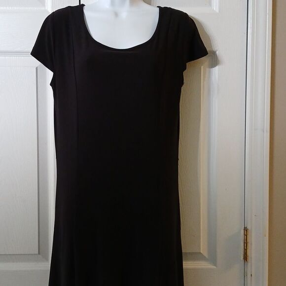 Lennie for Nina Leonard black simple black maxi dress Sz S - Picture 3 of 5